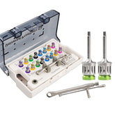Dental Implant Torque Wrench Kit 10-70NCM - Universal Ratchet Driver Set with 16 Drivers