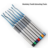 7PCS Dental Tooth Extraction Elevator Set - Stainless Steel Root Extracting Tools