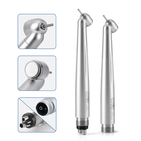 Dental 45 Degree Surgical High Speed Handpiece Standard Head Push Button Single Way Spray