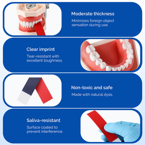 Dental Articulating Paper Strips 144 Sheets 110×21mm Dental Lab & Clinical Tools