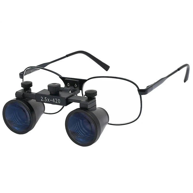 Dental Binocular Loupes 2.5X/3.5X - Optical Glass Headband Magnifier 320-420mm
