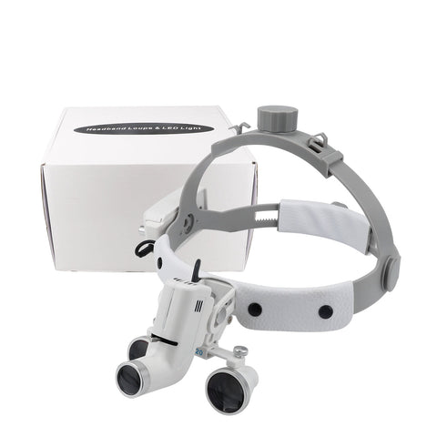 Adjustable 5W LED Dental Loupes 2.5X/3.5X Binocular Head Lamp