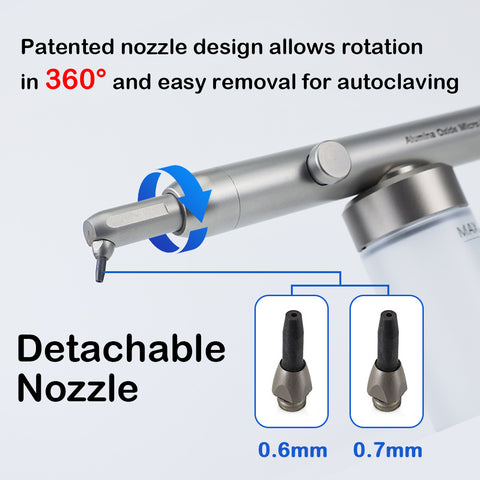 Aluminum Oxide Micro Blaster Complete Kit - Dental Sandblaster 2/4 Hole Interface