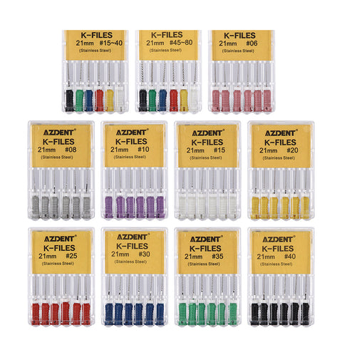 Dental Hand Use K-Files 21/25/31mm Stainless Steel Endodontic Root Canal Files Dentist Tools Lab Instruments