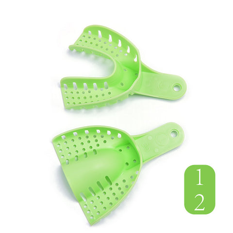 10pcs Dental Plastic Metal Mesh Impression Tray Set - Full Mouth Upper & Lower All Sizes