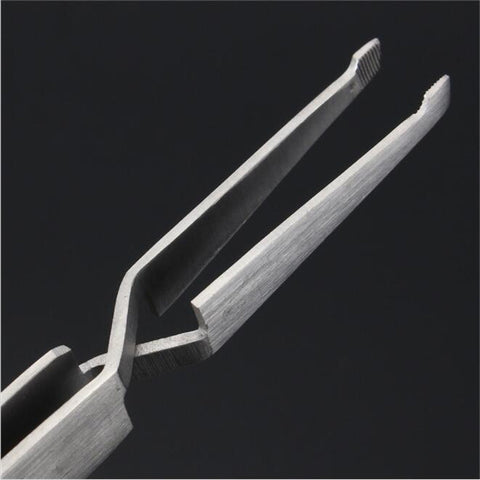 Orthodontic Bracket Tweezers - 5 Pack Stainless Steel Serrated Forceps for Bracket Placement