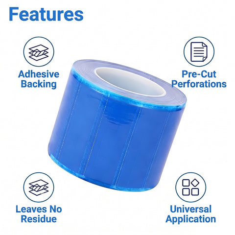 1200pcs Barrier Film Roll - Disposable Waterproof Self-Adhesive Protective Film 10x15cm for Dental & Tattoo