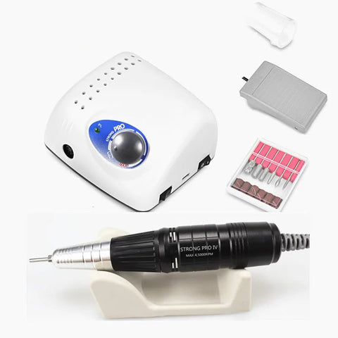 Dental Lab Electric Micro Motor 65W 45000RPM - 210 Pro Polishing Grinding Machine with 6 Burs
