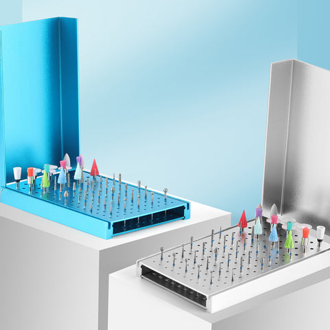 Dental Bur Holder - 152 Holes Autoclavable Sterilization Box for FG/CA Burs