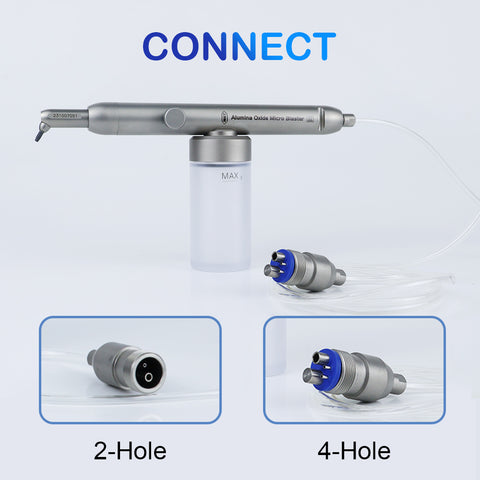 Aluminum Oxide Micro Blaster Complete Kit - Dental Sandblaster 2/4 Hole Interface