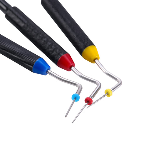 Buchanan Hand Pluggers Set - 3PCS Dual-Ended NiTi/Stainless Steel Endo Obturation Tools #1 #2 #3