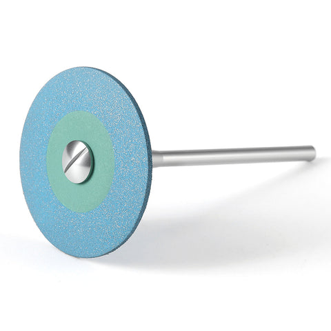 Dental Rubber Diamond Polishers - 5-Piece Set for Porcelain & Zirconia Restorations | 26mm Lab Wheels