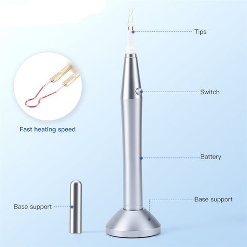 Dental Wireless Gutta Percha Cutter - 280°C Heating Pen with 8 Tips Root Canal Instrument