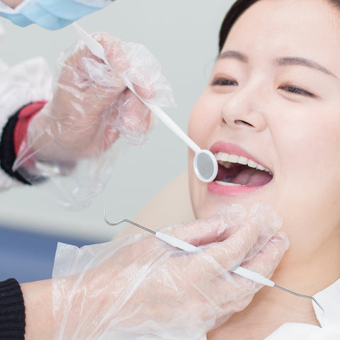 50 Packs Dental Disposable Instrument Kit Mirror and Explorer Probe Multiple Function