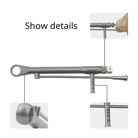 Dental Implant Torque Wrench Kit 10-70NCM - Universal Ratchet Driver Set with 16 Drivers