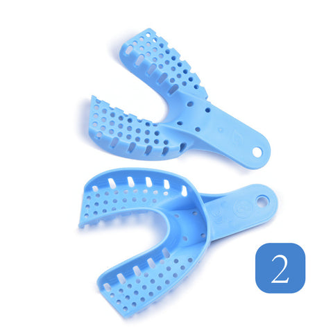 10pcs Dental Plastic Metal Mesh Impression Tray Set - Full Mouth Upper & Lower All Sizes