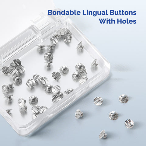 50pcs/Box Dental Orthodontic Lingual Buttons with Round Hole