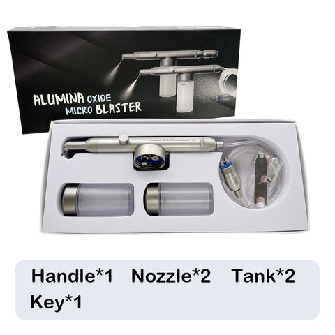 Aluminum Oxide Micro Blaster Complete Kit - Dental Sandblaster 2/4 Hole Interface