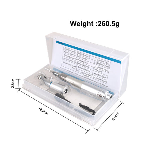 Dental Low Speed Handpiece Kit 2/4 Hole - E-type Air Motor + Straight Nosecone + Contra Angle