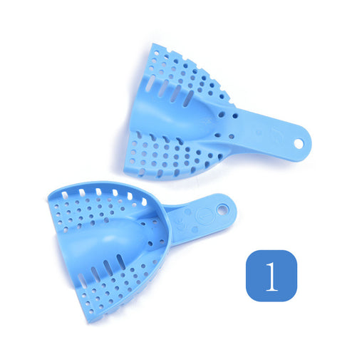 10pcs Dental Plastic Metal Mesh Impression Tray Set - Full Mouth Upper & Lower All Sizes