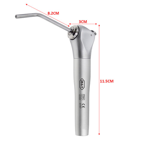 Dental Triple 3-Way Syringe Handpiece - Aircraft-Grade Aluminum with 2 Autoclavable Stainless Steel Nozzles