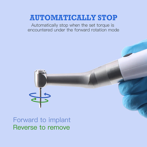 Dental Wireless Implant Electric Torque Wrench - 16 Drivers Kit 10-50Ncm