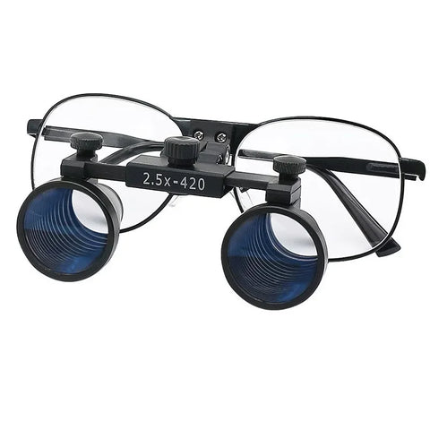 Dental Binocular Loupes 2.5X/3.5X - Optical Glass Headband Magnifier 320-420mm