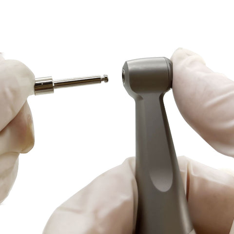 Dental Low Speed Handpiece Kit 2/4 Hole - Contra Angle + Straight + E-type Air Motor External Water Spray