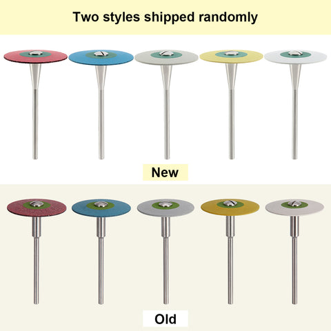 Dental Rubber Diamond Polishers - 5-Piece Set for Porcelain & Zirconia Restorations | 26mm Lab Wheels