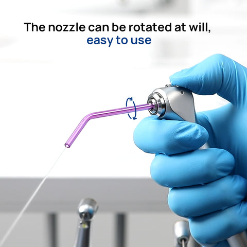 250 Pcs Disposable 3-Way Air Water Syringe Tips - Multicolor Dental Nozzle Heads