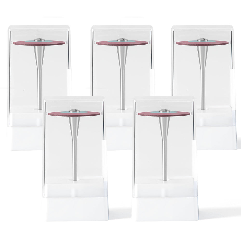 Dental Rubber Diamond Polishers - 5-Piece Set for Porcelain & Zirconia Restorations | 26mm Lab Wheels