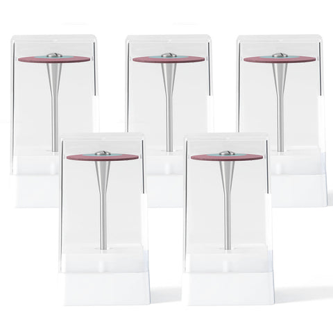 Dental Rubber Diamond Polishers - 5-Piece Set for Porcelain & Zirconia Restorations | 26mm Lab Wheels