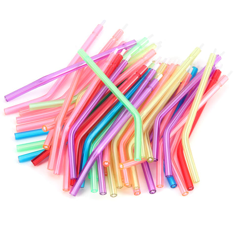 250 Pcs Disposable 3-Way Air Water Syringe Tips - Multicolor Dental Nozzle Heads