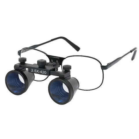 Dental Binocular Loupes 2.5X/3.5X - Optical Glass Headband Magnifier 320-420mm