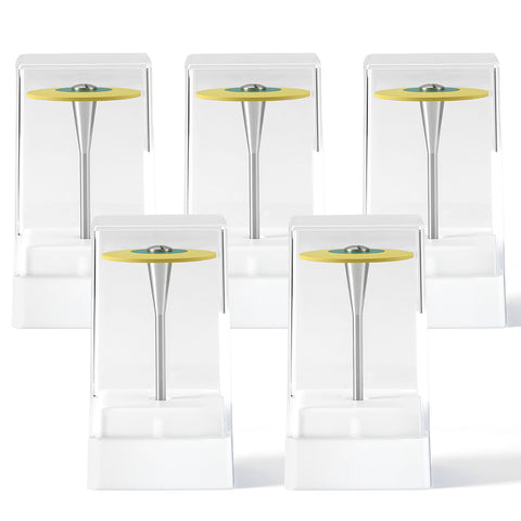 Dental Rubber Diamond Polishers - 5-Piece Set for Porcelain & Zirconia Restorations | 26mm Lab Wheels