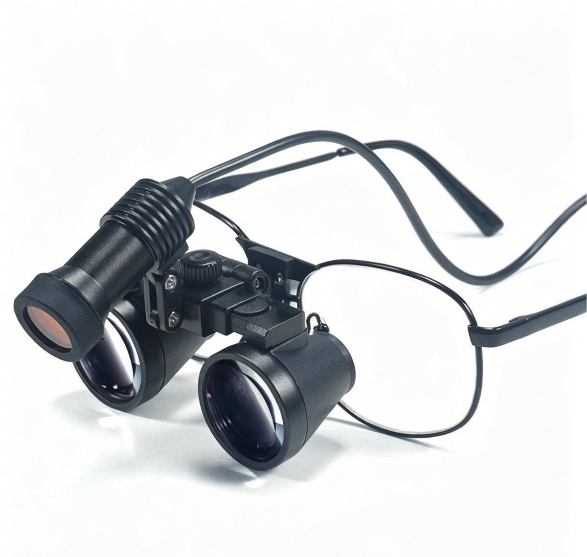 Dental Loupe with LED Lamp 2.5x/3.5x Magnification - Metal Frame Medical Magnifier with Fabric Box