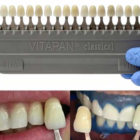 VITA 16 Colors Teeth Shade Guide - VITAPAN Classical Porcelain Crown Veneer Color Matching CE Certified