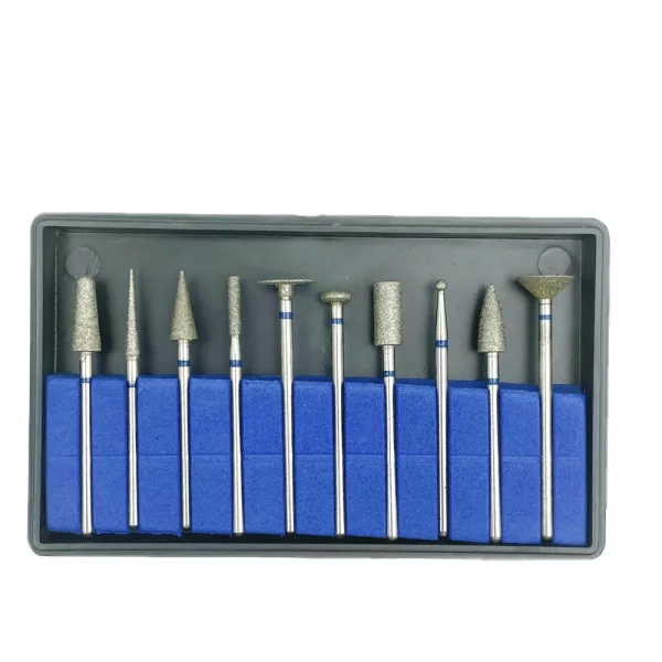 10Pcs Dental Diamond Polisher HP Shank Bur Set 2.35mm Low Speed – Bild 2
