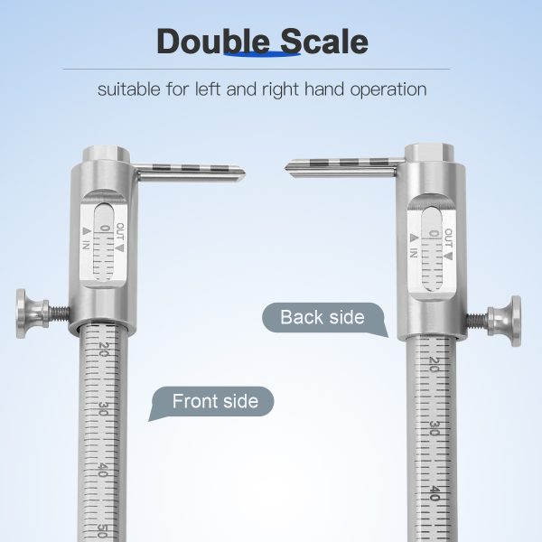 Dental Orthodontic Sliding Caliper 0-80mm Implant Measuring Gauge Scale Round - Image 2