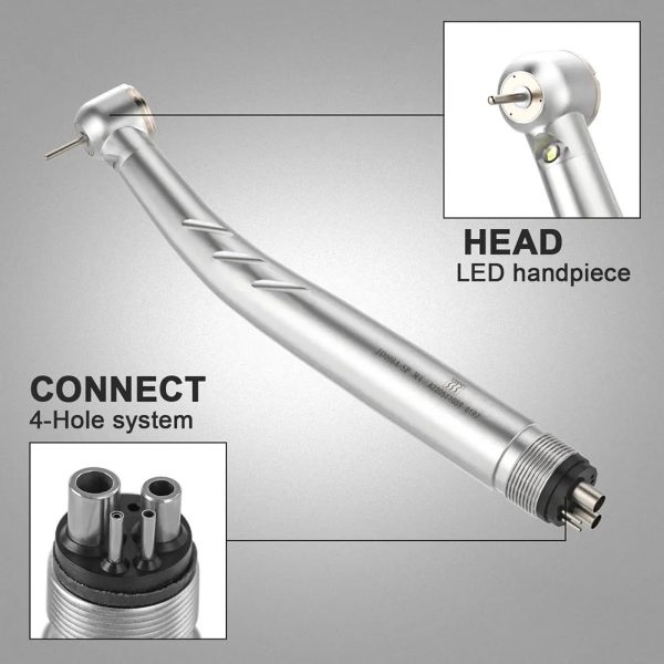 4Holes LED Dental Handpiece – Electric, Push Button, Water Cooled