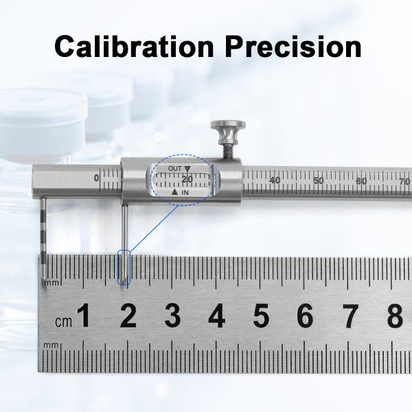 Dental Orthodontic Sliding Caliper 0-80mm Implant Measuring Gauge Scale Round - Image 3