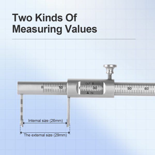 Dental Orthodontic Sliding Caliper 0-80mm Implant Measuring Gauge Scale Round - Image 4